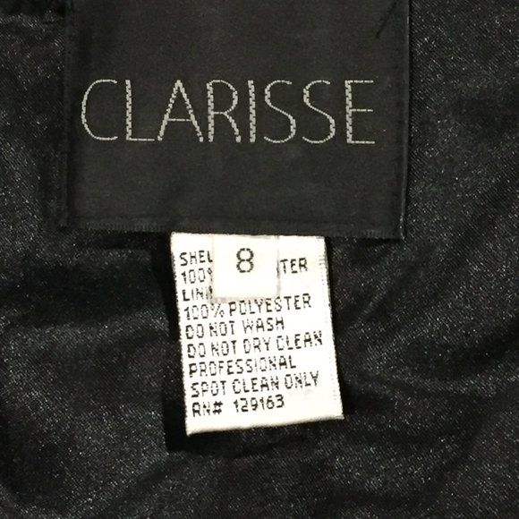 Clarisse Size 8 Black/Leopard Print Mermaid Gown - Picture 5 of 14
